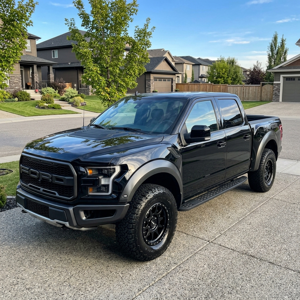Black Truck Detailing - High-Gloss Exterior Shine - JM-Detailing Lethbridge